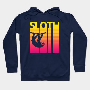 Vintage Retro Sloth Spirit Animal Gift Hoodie